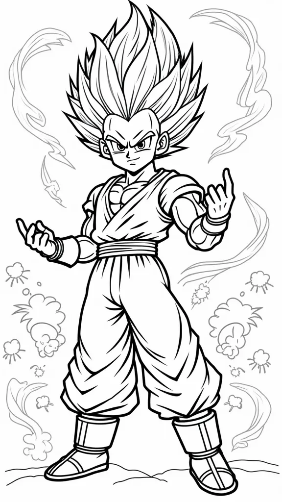 gotenks coloring pages